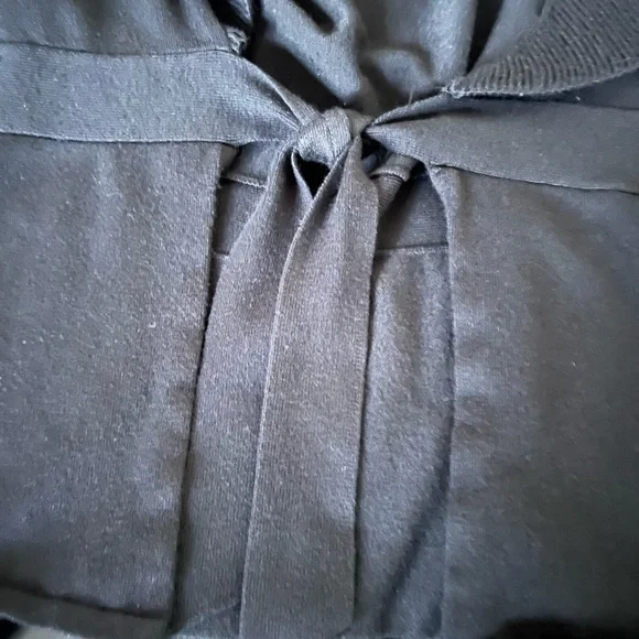 White House Black Market Black Tie-Front Shawl Collar Jacket - Picture 5 of 5